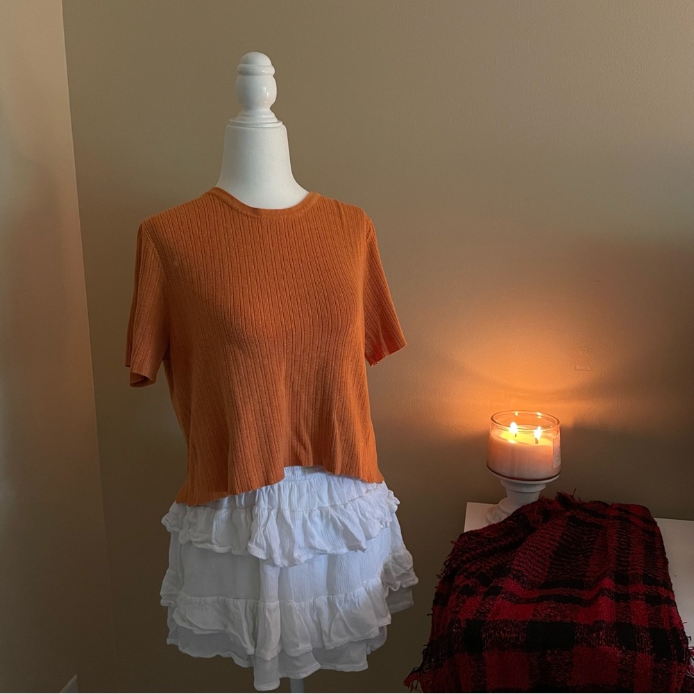 A New Day Orange Sweater Tee